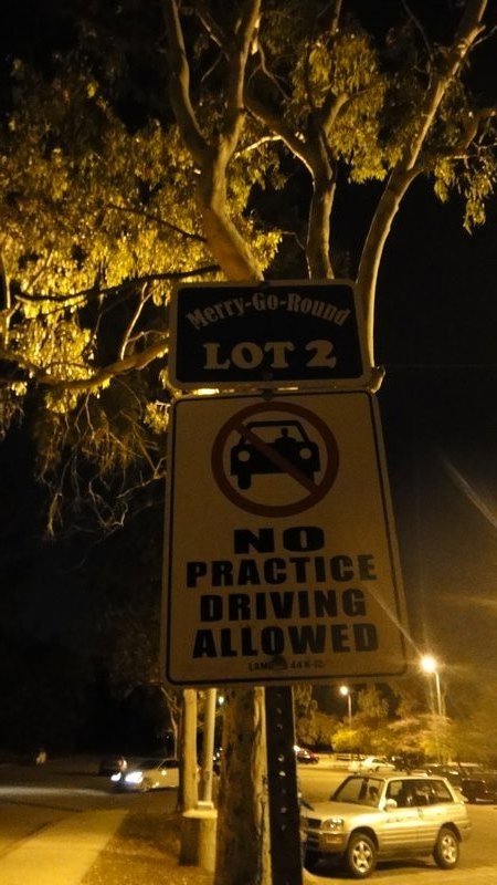 No practice driving