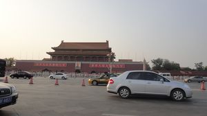 Driving by the Forbidden City