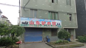 I may not read Chinese, but I'd bet that this place serves donkey meat