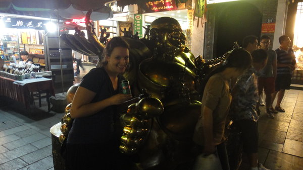 Sometimes drinking on the street is the way to be in China