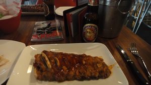 All-you-can-eat ribs + Canadian beer = amazing day