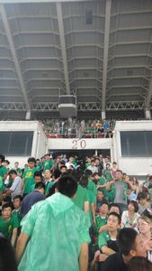 Crowds in the stadium