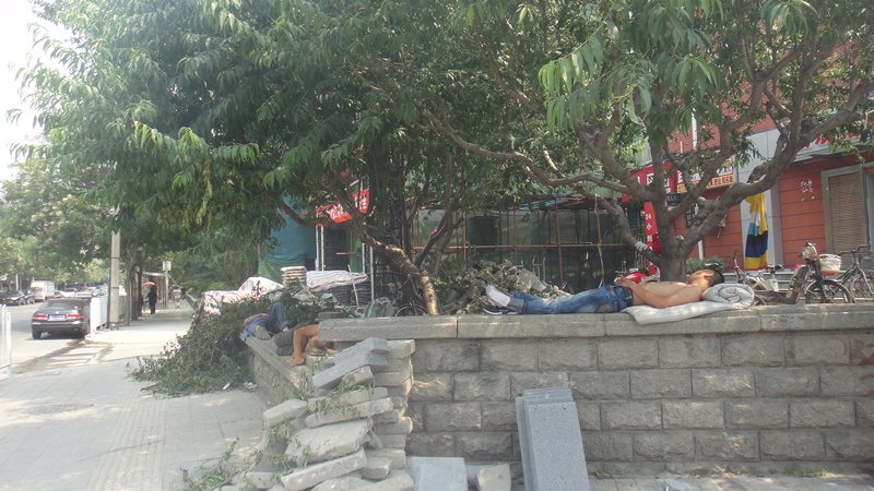 Nap time at the construction site near my hotel