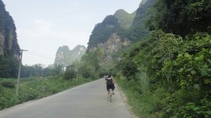 Biking through the hills