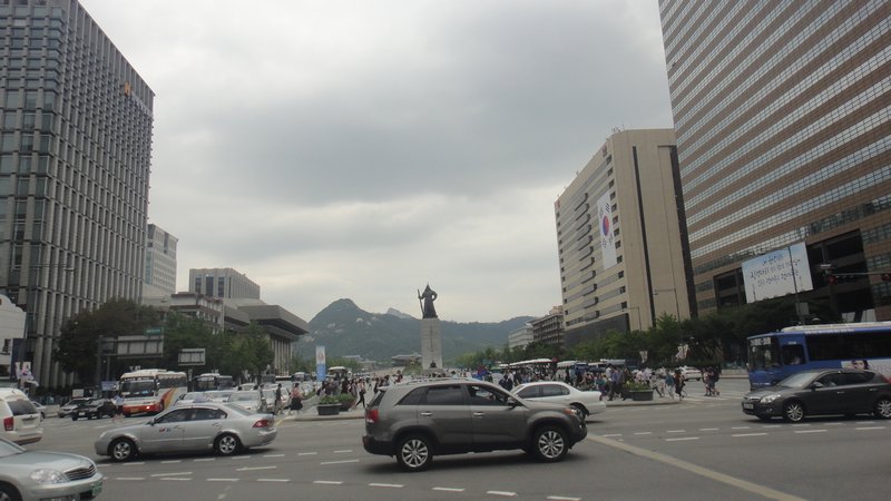 View down Seoul's main street
