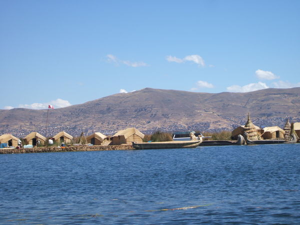 Reed islands on Lake Titicaca