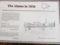 The Alamo in 1836 at the time of the Revolution