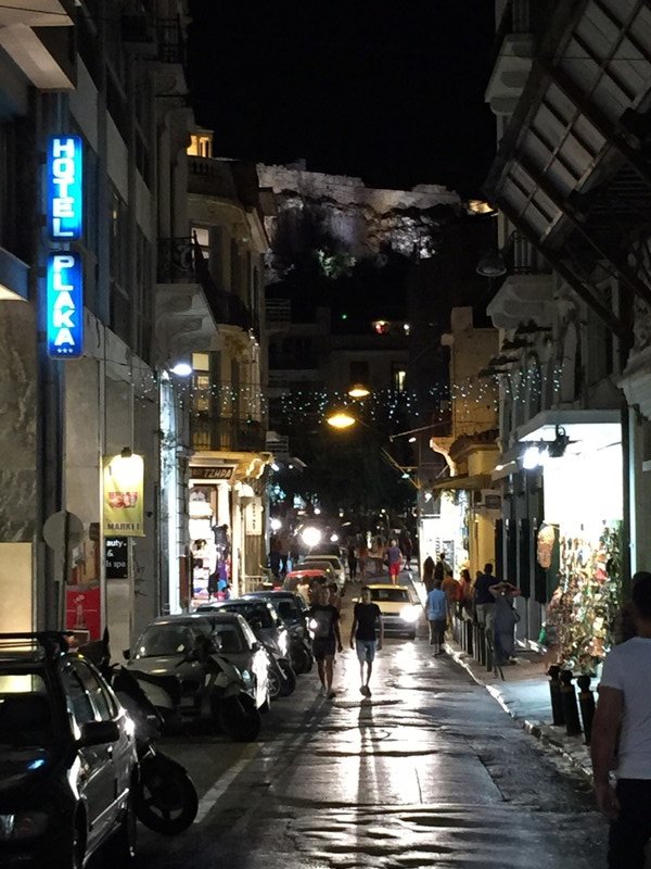 Night view of the Acropolis 