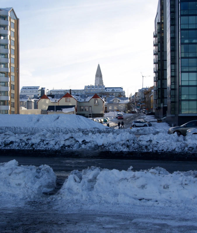 Looking towards Reykjavik city from the harbour