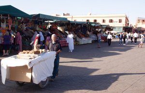 International square in Marrakech - this area is UNESCO protected