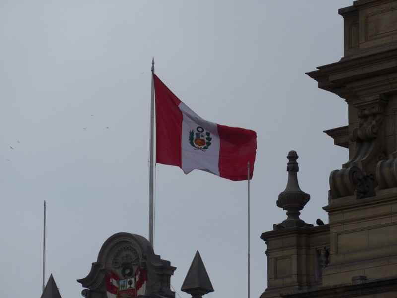 Peru flag, Lima