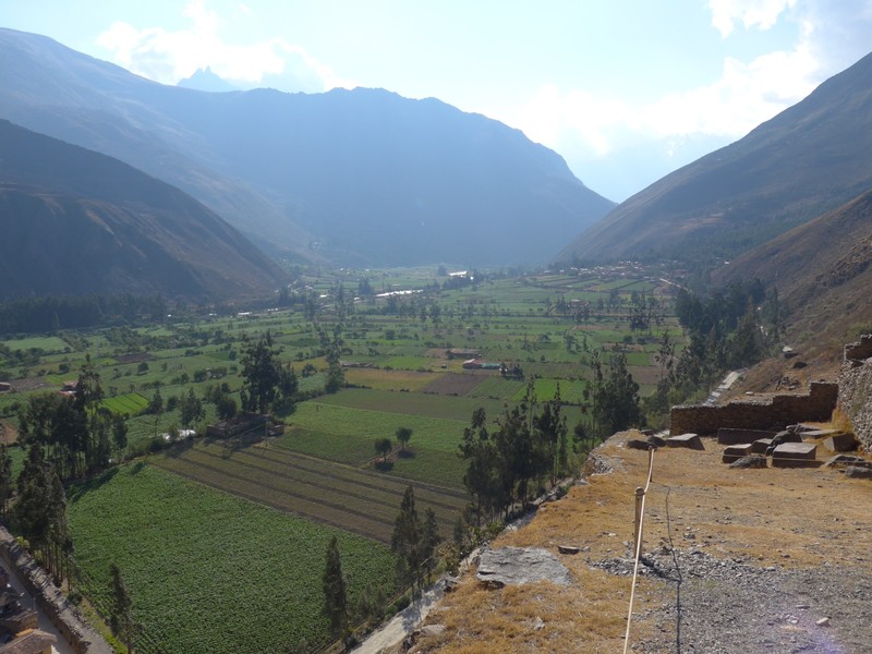 Sacred valley from the sun temple 