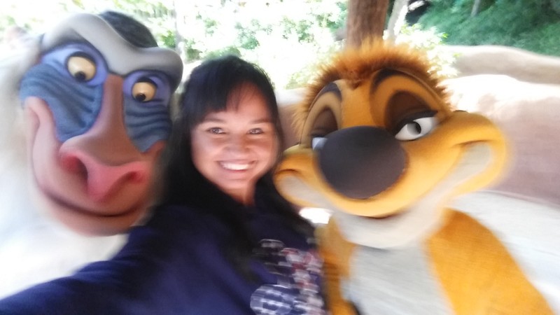 Selfie with Timon and Rafiki