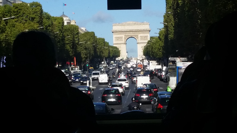 Driving Down the Champs-Élysées