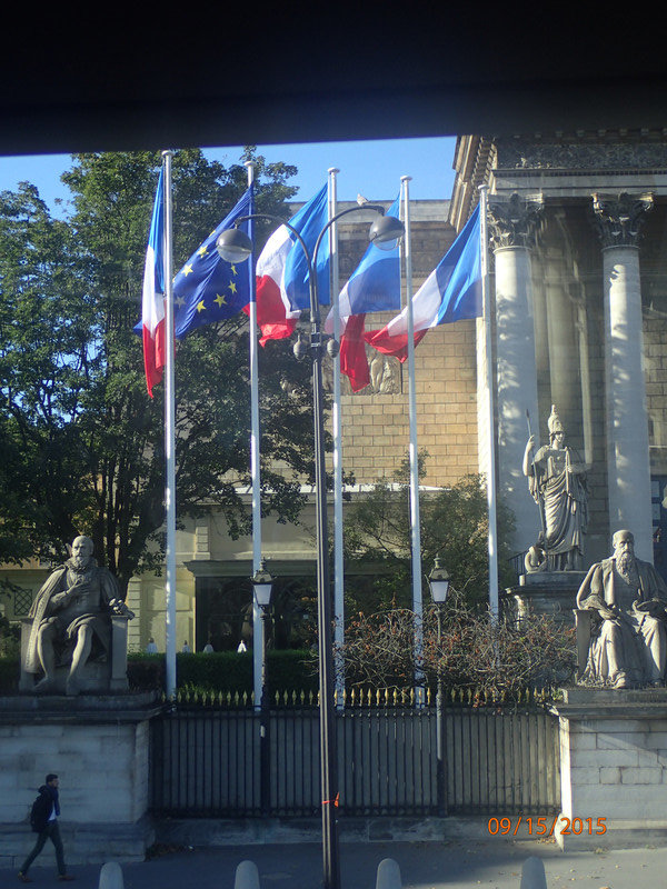 Outside French Parliament