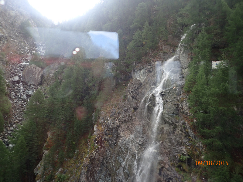 Waterfall On the Train Ride Up to Gornergrat