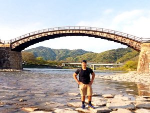 Shore of Nishiki River by Kintai Bridge