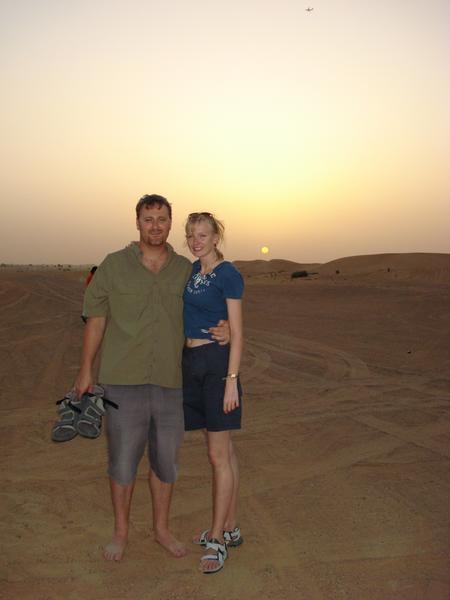 Sunset on the Arab desert