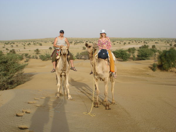 On our camel safari near Jaisalmer