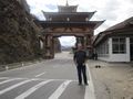 Steve at an entry gate, Bhutan