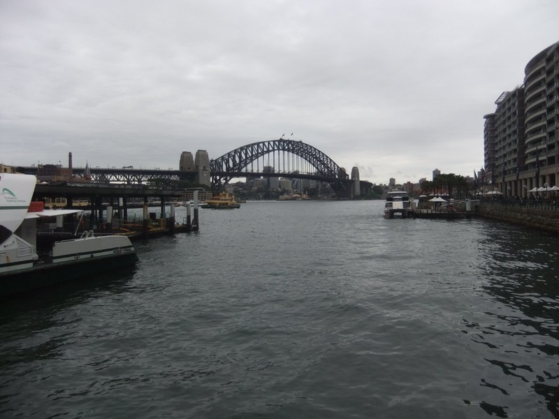 Sydney bridge from ferry harbour