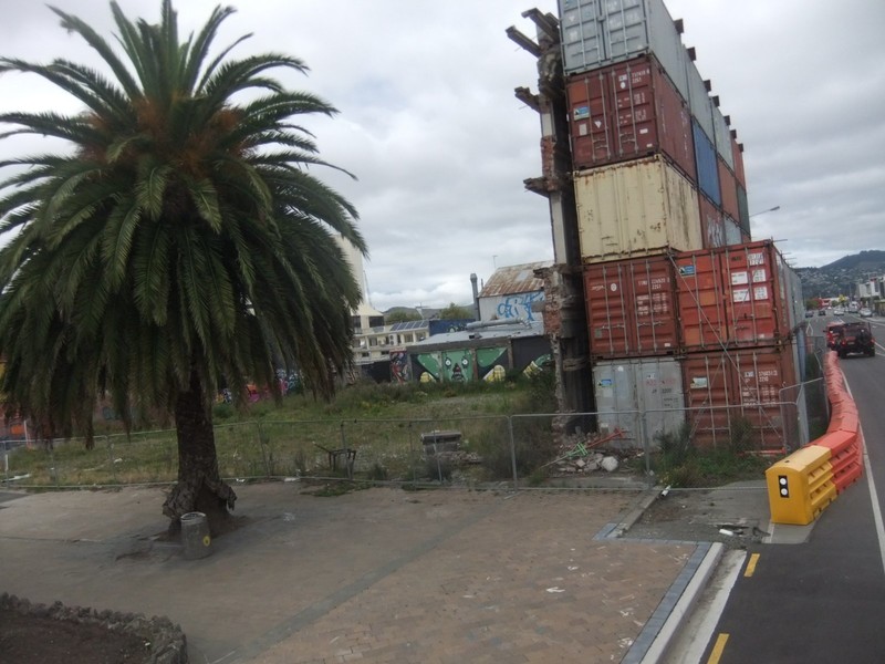 Christchurch containers propping up the walls