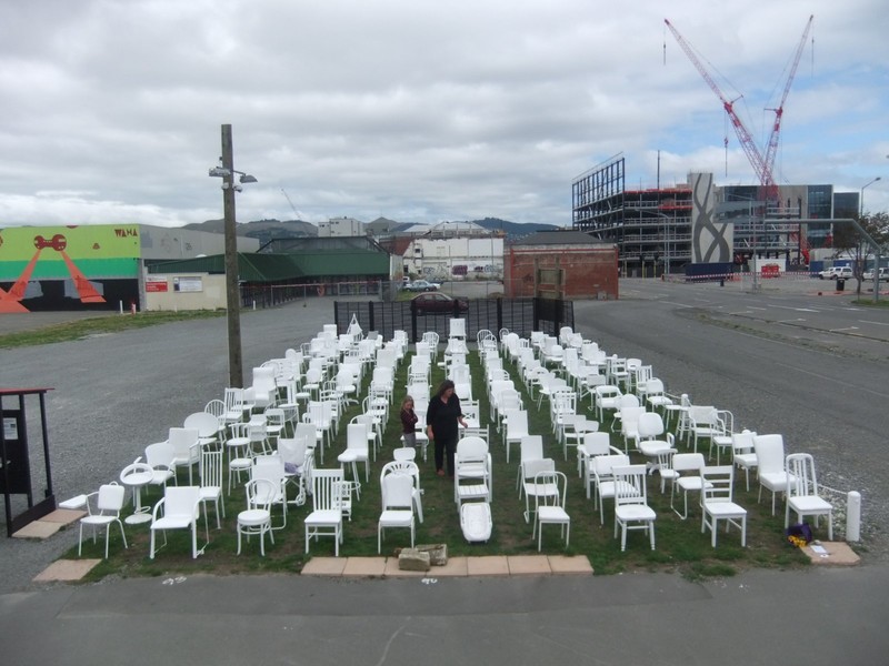 The white chair memorial, Christchurch