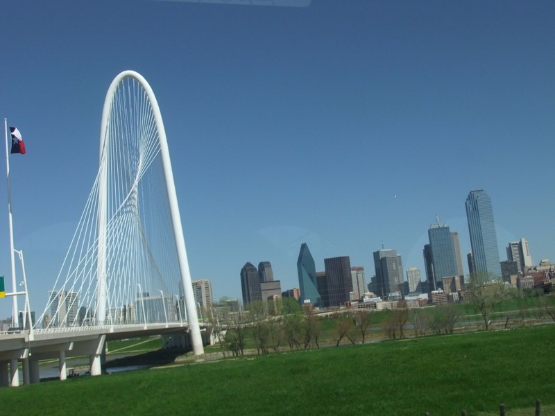 A Dallas bridge and levee