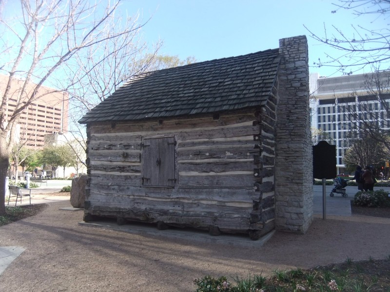 Replica of original trading hut