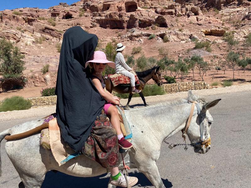Me and Maja riding mule