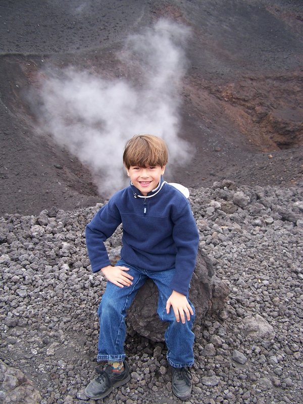 Vitor on top of Mt. Etna