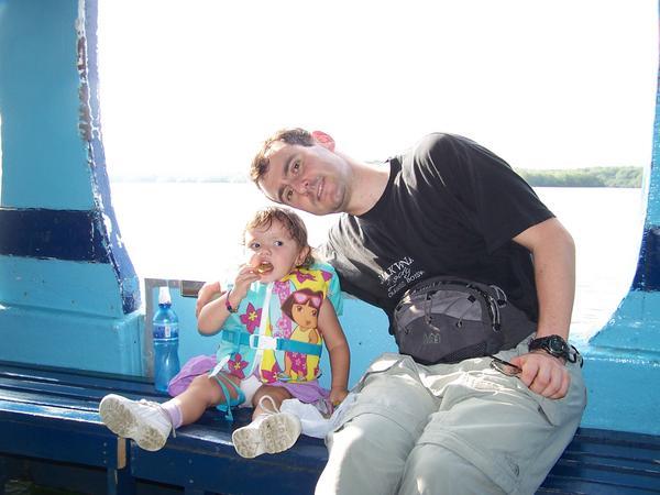 Me and Daddy on boat