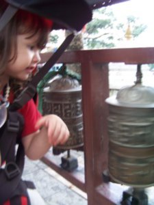 spinning the prayer wheel