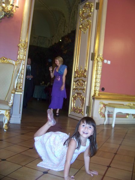 Showing Off my moves before the Ballet