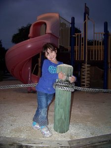 Playground at night