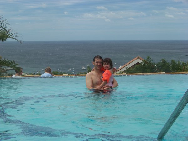 Daddy and I at the pool