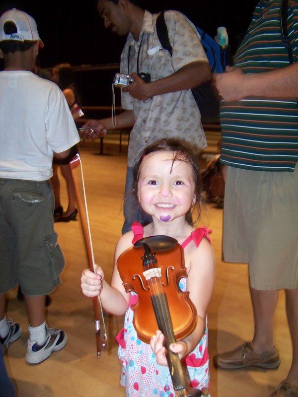 Playing a Violin