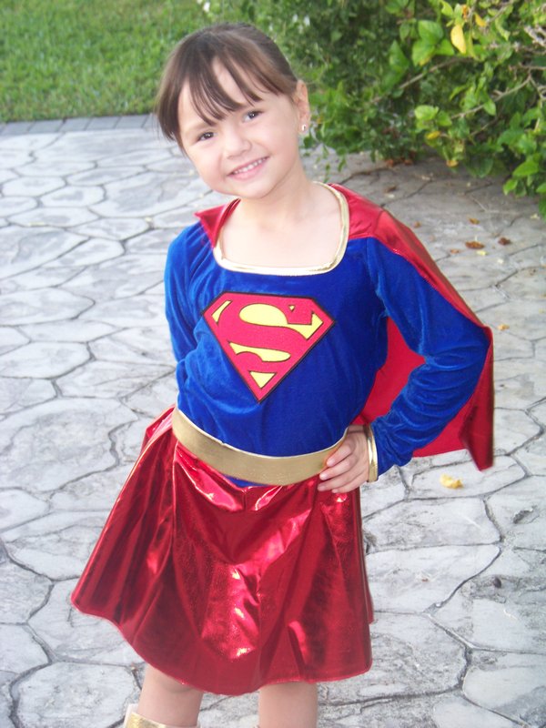 Posing as Super Girl