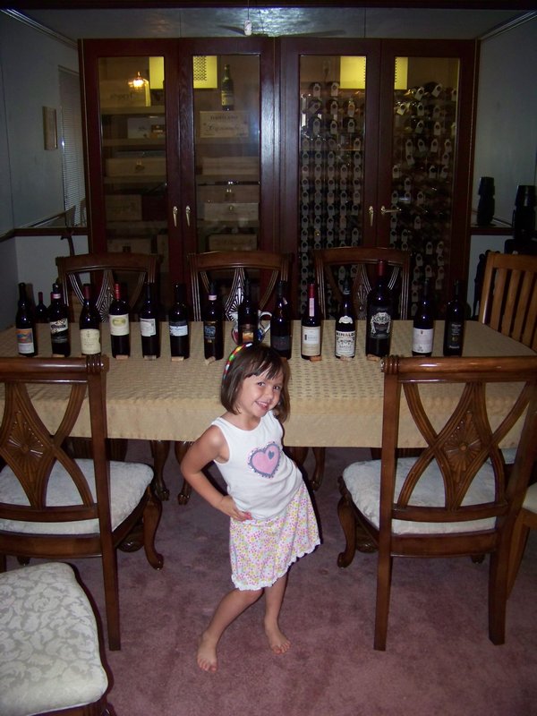 Posing with the Wine