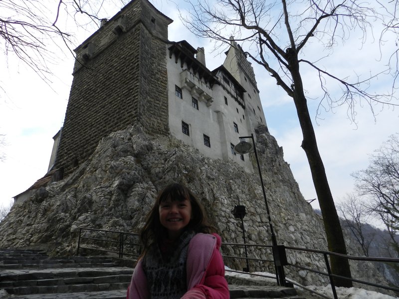 All Smiles at Dracula's Bran Castle