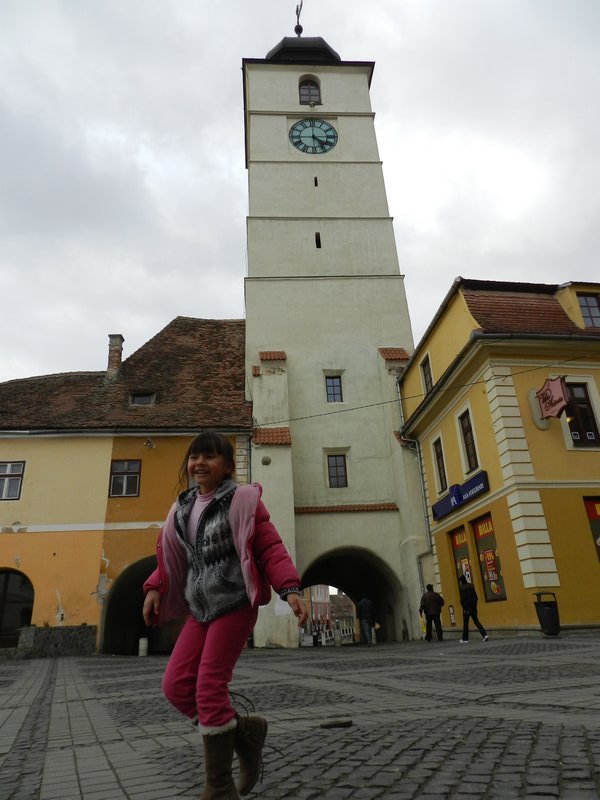 Playing in Sibiu main square
