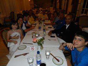 Eating Dinner with Carmen and Family/Coaches