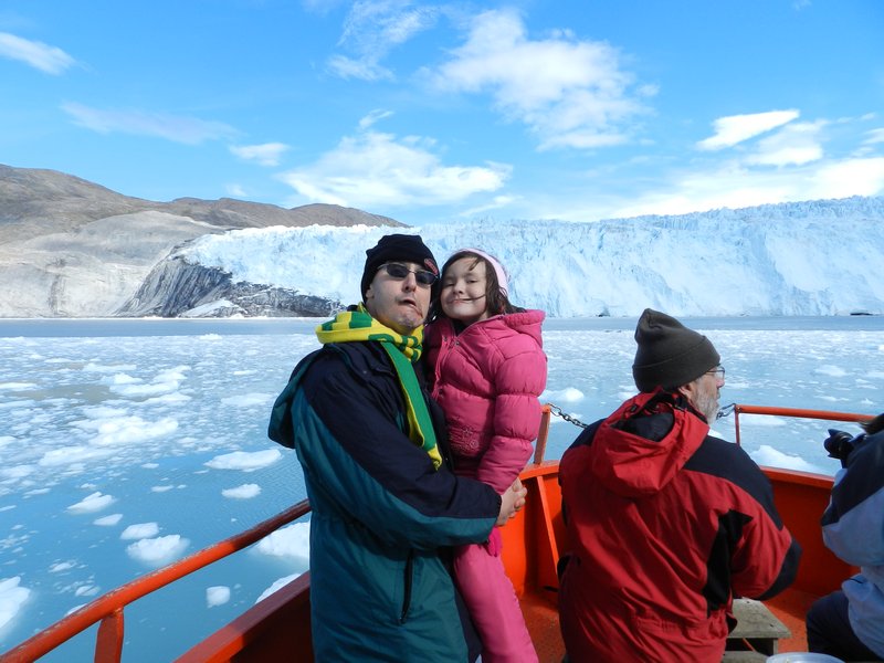 Me and Daddy at Eqi Glacier