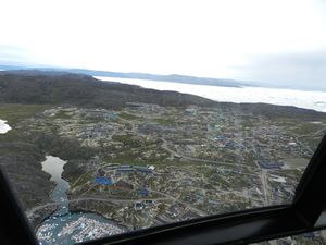 Ilulissat from Helicopter