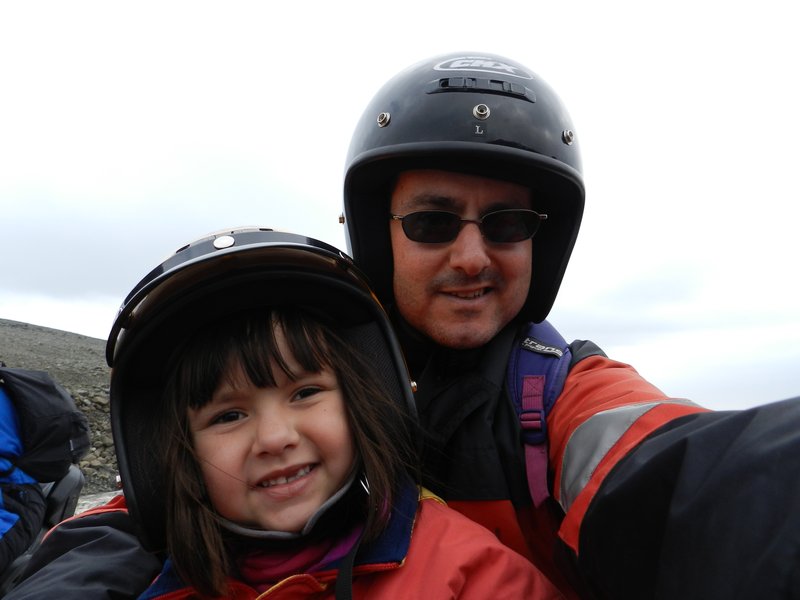 Me and Daddy on Snowmobile