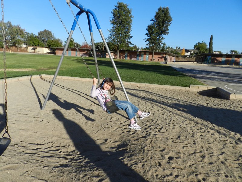 Swinging at Daddy's Elementary School