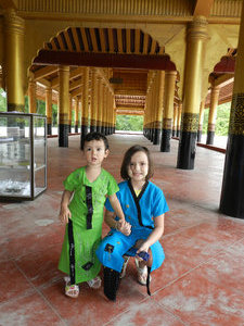 Mandalay Palace with a kid dressed like me