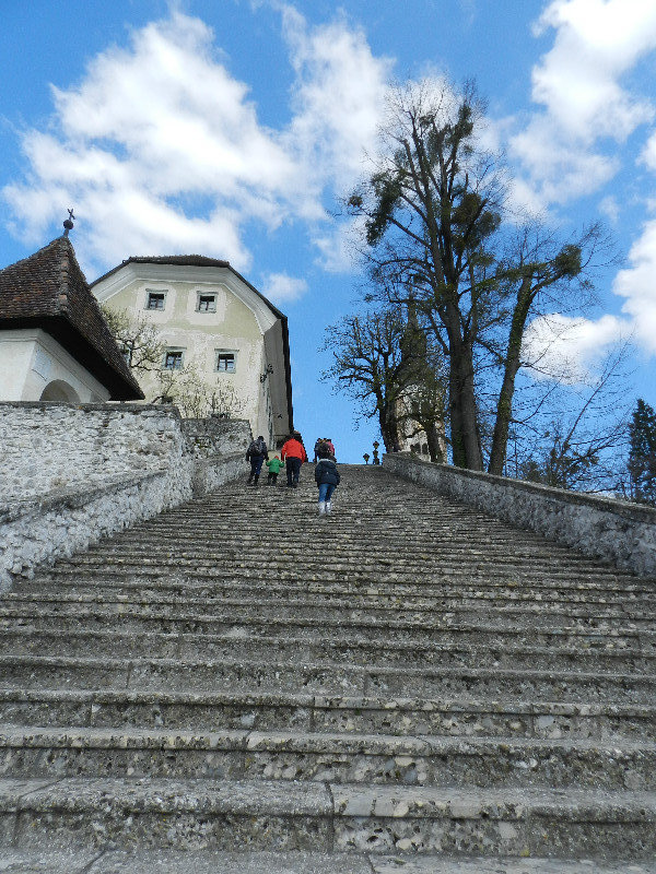 Steps at Lake Bled Island