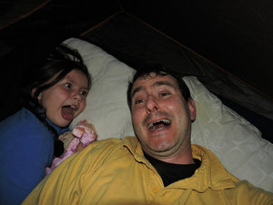 Scary Faces in tent