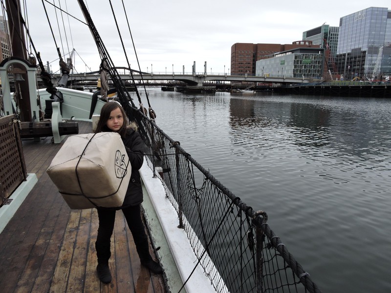 Throwing Tea into the Boston Harbor